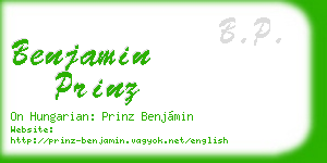 benjamin prinz business card